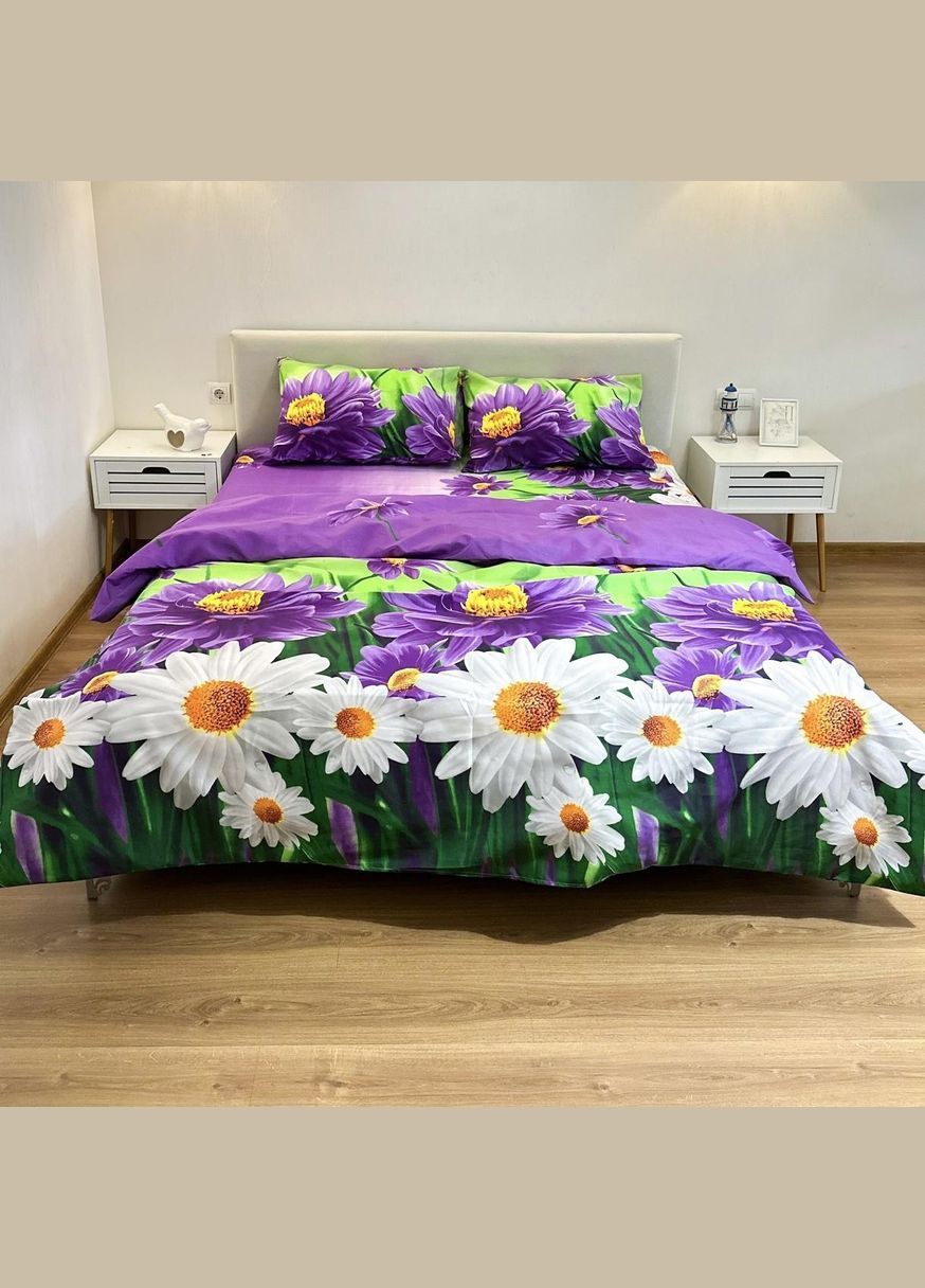 Постільна білизна " ", Полікотон,Фіолетовий, Семейний, P-0115 Lelit (308071825)