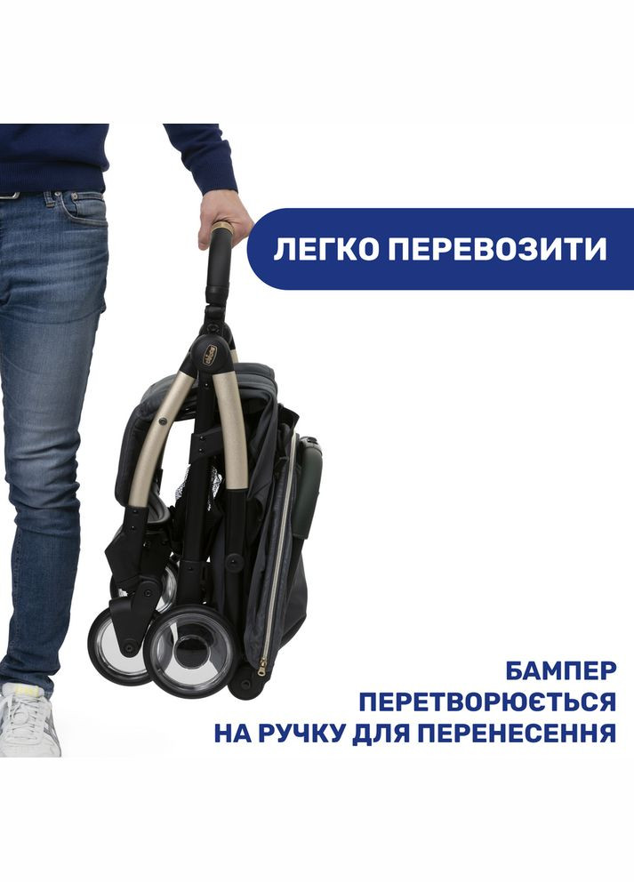 Прогулочная коляска Goody Plus City Map Re-Lux, темно-серая Chicco (297869547)