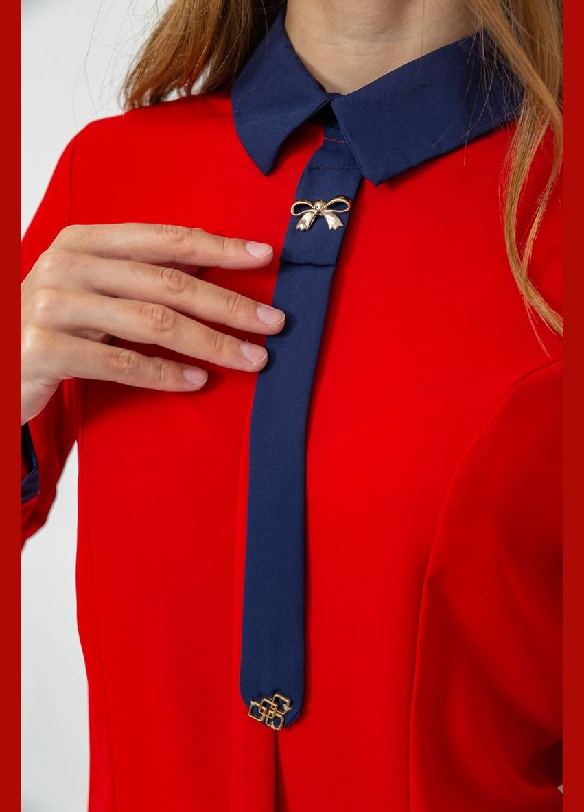 Червона демісезонна блуза ошатна, колір бежевий, Ager