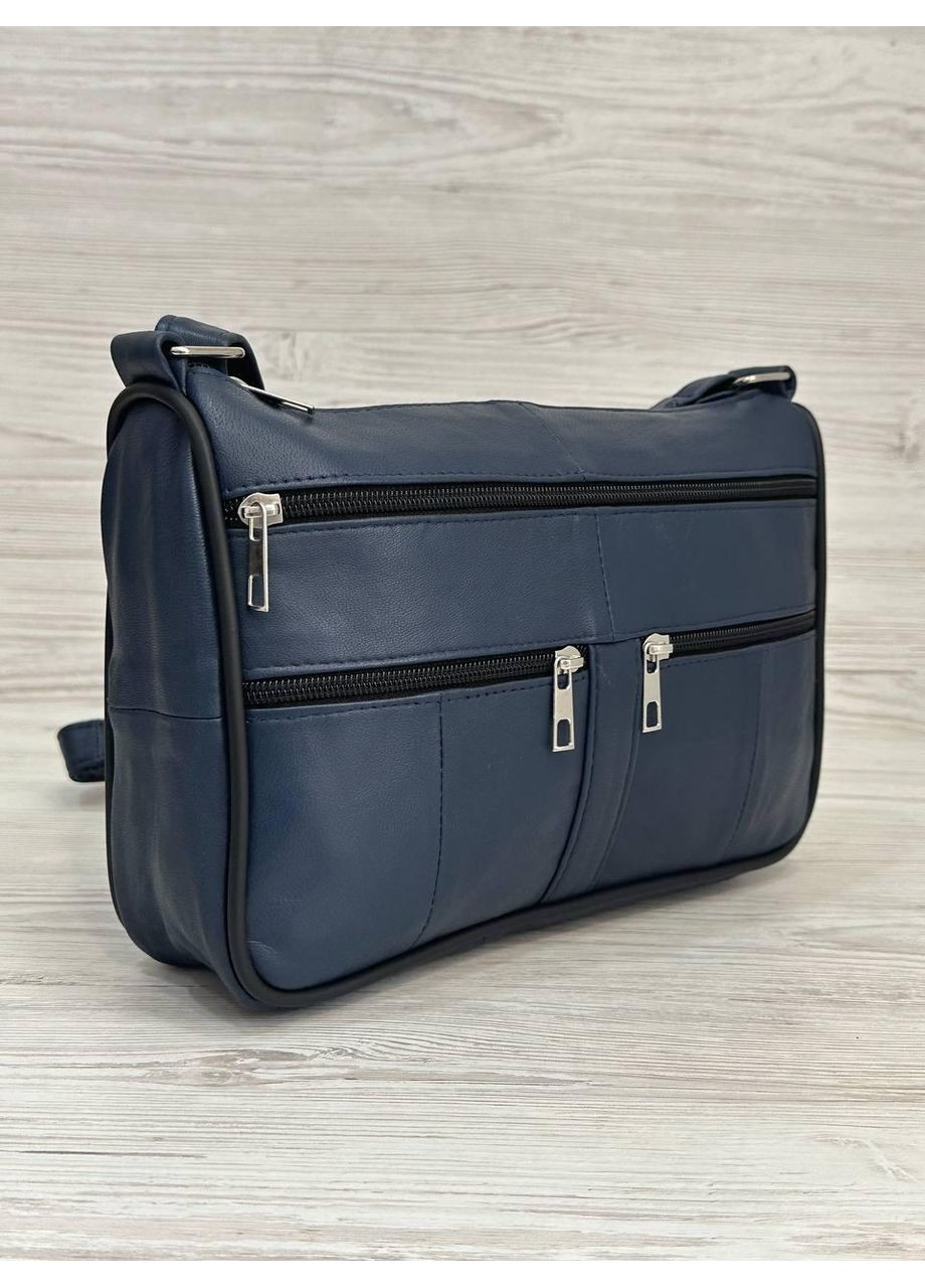 Жіноча шкіряна синя сумочка 102002 No Brand (355245020)