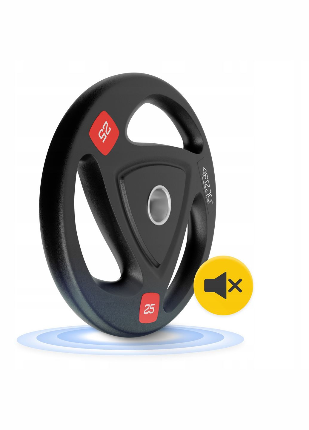 Диск олимпийский 1 x 25 кг 51 мм металлический, прорезиненный Black () 4FIZJO P-5905973401302 (342758205)