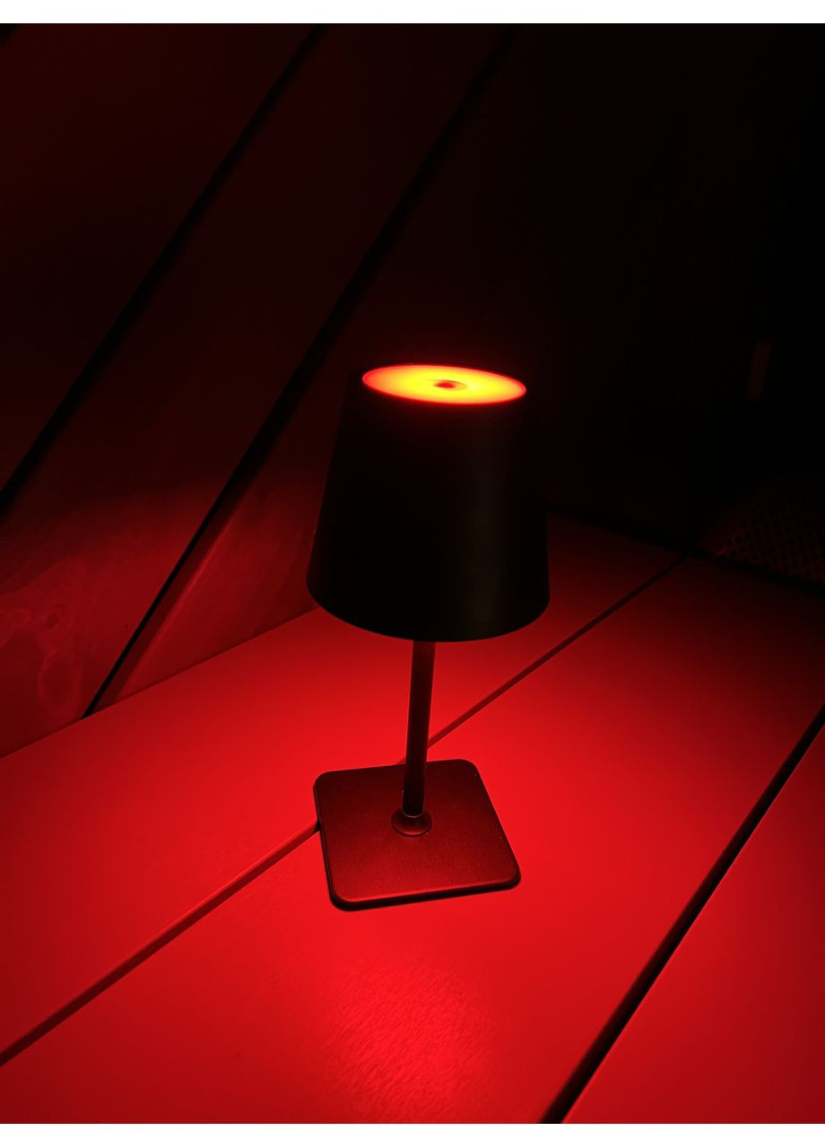 Настільна чорна лампа з кольоровим світлом для бара/кафе/ресторана (795-LTA15SW RGB BLACK) No Brand (370071678)