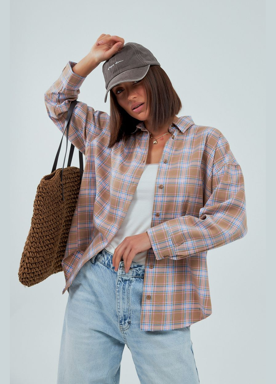 Кофейная рубашка Lurex