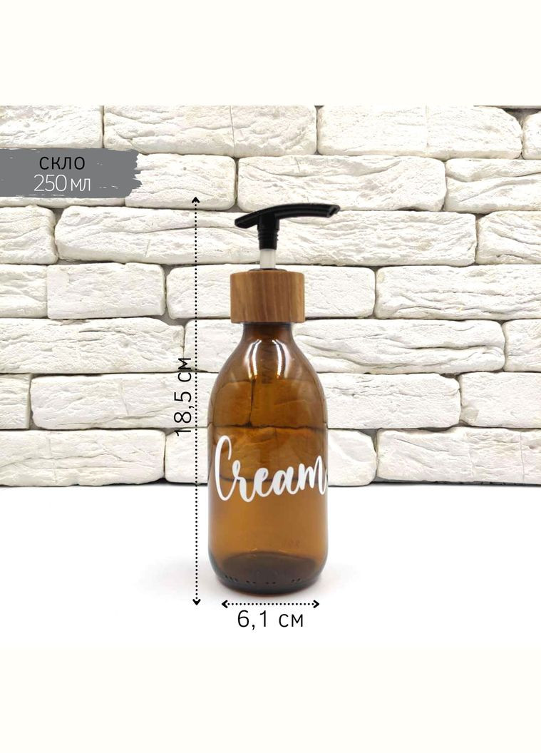 Набор дозаторов стеклянных для кухни с деревянной подставкой "Надин" (3 шт) No Brand (298794618)