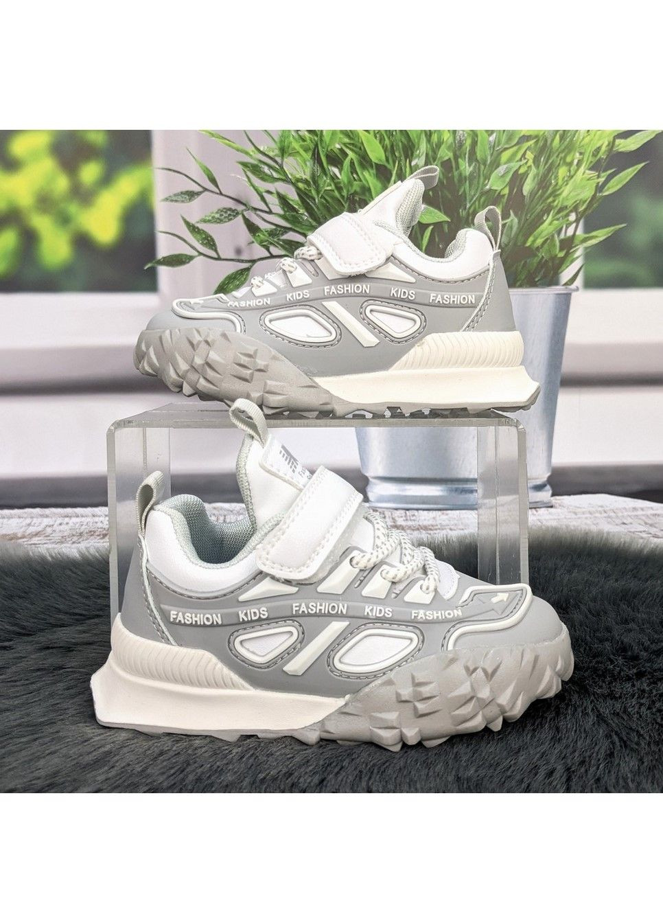 Серые демисезонные кроссовки подростковые Fashion