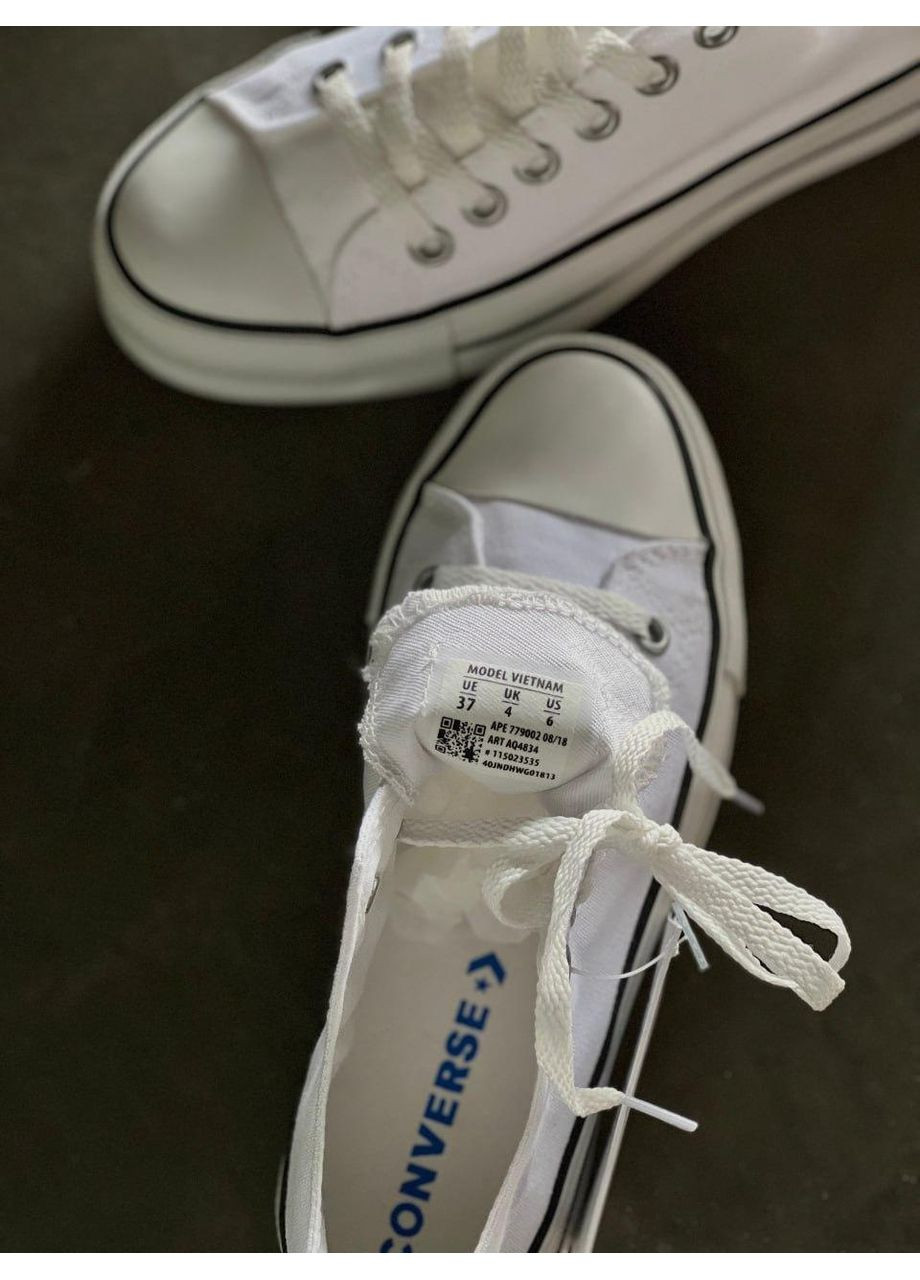 КЕДЫ ЖЕНСКИЕ CONVERSE ALL STAR LOW WHITE КОНВЕРС No Brand белые демисезоны (369391506)