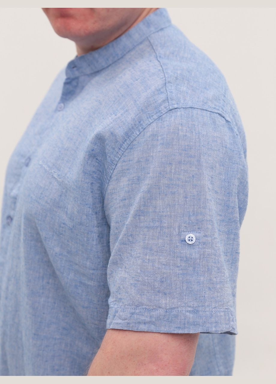 Светло-синяя повседневный рубашка однотонная Jean Piere