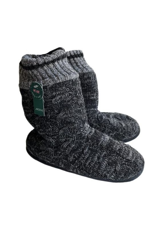 Хатні капці в'язані з ефектом пам'яті для жінки Memory foam 9B-FW01411 графітовий Ardene (370270719)