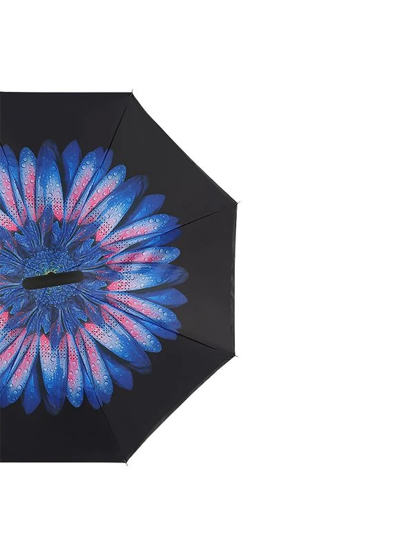 Синя} парасолька навпаки жіноча up-brella хризантема синя 2 шт. Lesko (341316733)
