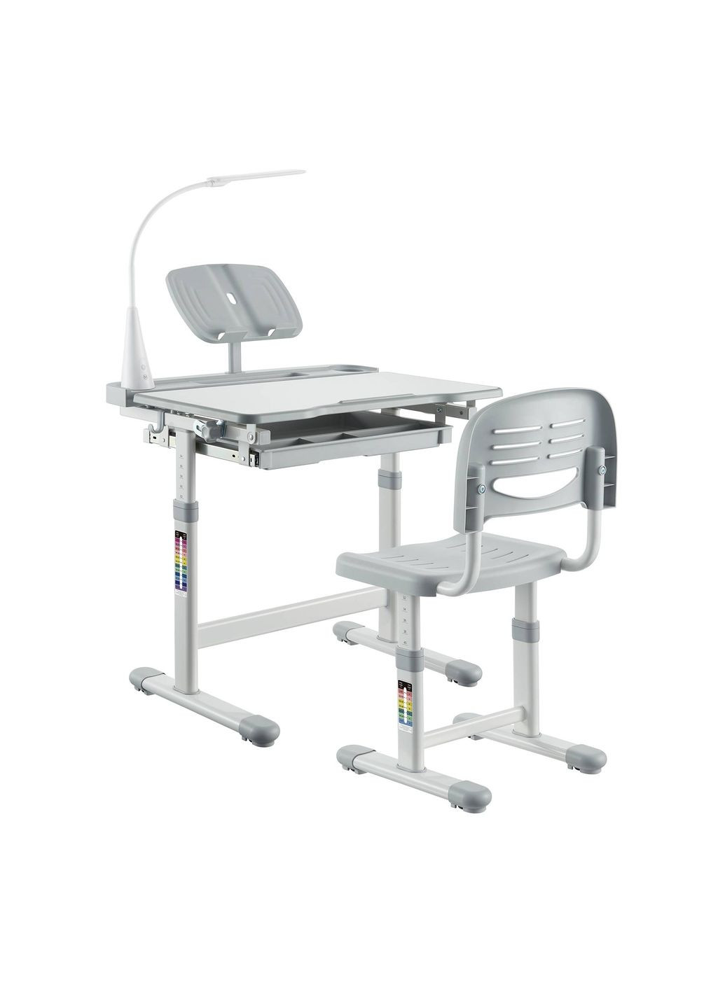 Дитяча парта зі стільцем Bellissima 664х493х540-766 мм Grey FunDesk (353690833)