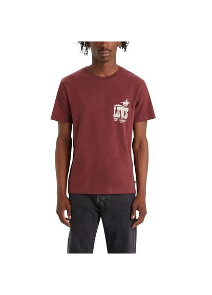 Бордова футболка з коротким рукавом Levi's