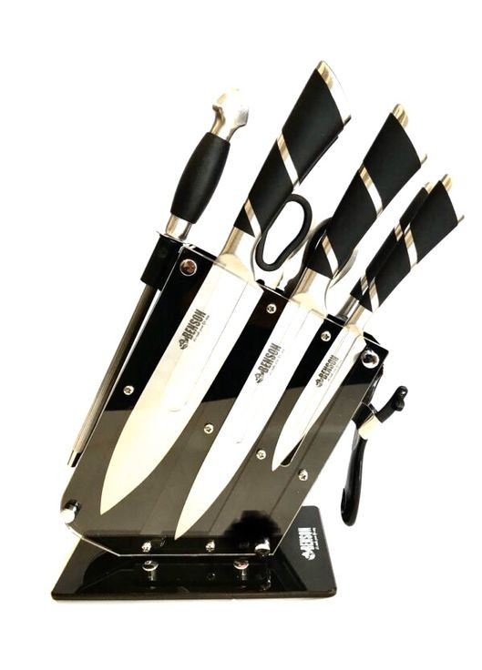 Набір ножів на підставці 9 предметів BN405 Benson комбінований,
