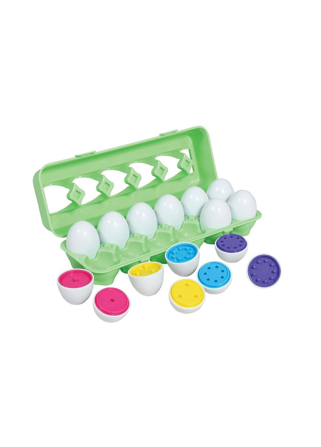 Набор математических яиц "Совпадение цветов" (12 штук) Лоток с яйцами Цифры Colour Match Egg Set Tickit (342374282)