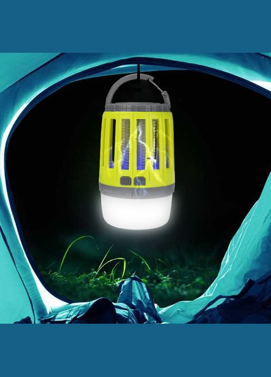 Уничтожитель комаров аккумуляторный SS-2502 с фонарем для кемпинга Салатовый VHG (360771918)