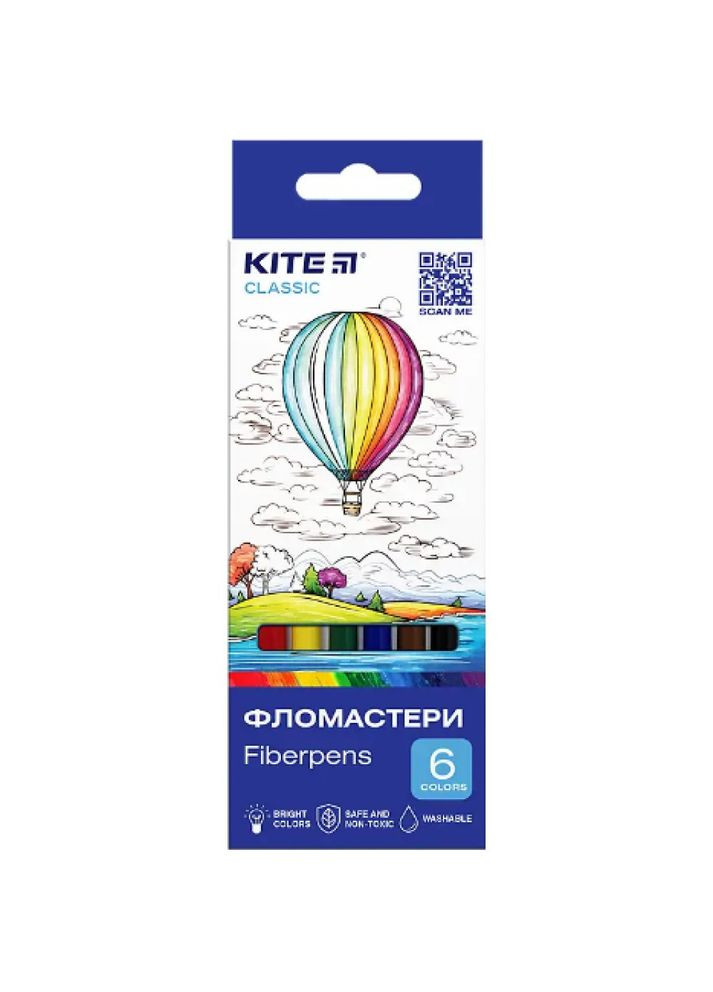 Фломастери 6кольор. Classic K-446(24)(192) Kite (322576682)
