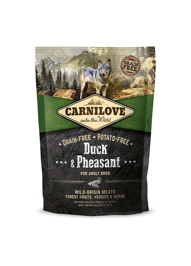Сухой корм Duck & Pheasant для взрослых собак всех пород, утка и фазан, 1,5 кг Carnilove (299725278)