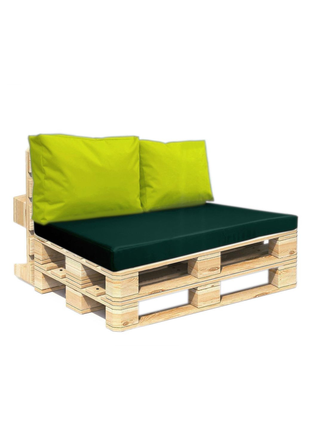 Комплект подушок для палетдивана Premium texsilk 120x80x10 зелений/салатовий eGarden (279784314)