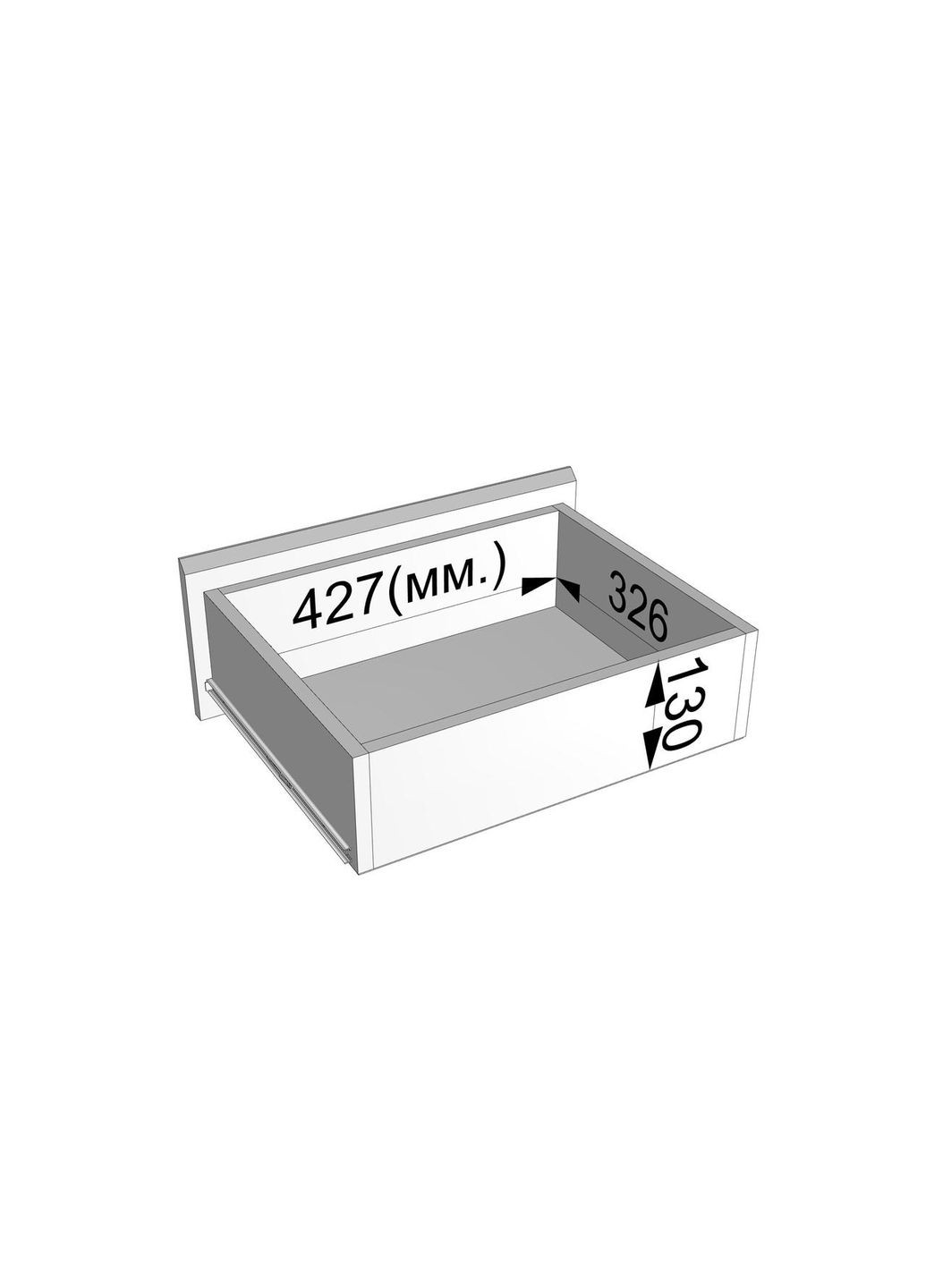 Комод под ТВ, на 3 выдвижных ящика и 2 двери с полками, без ручек B-003 No Brand (371910855)