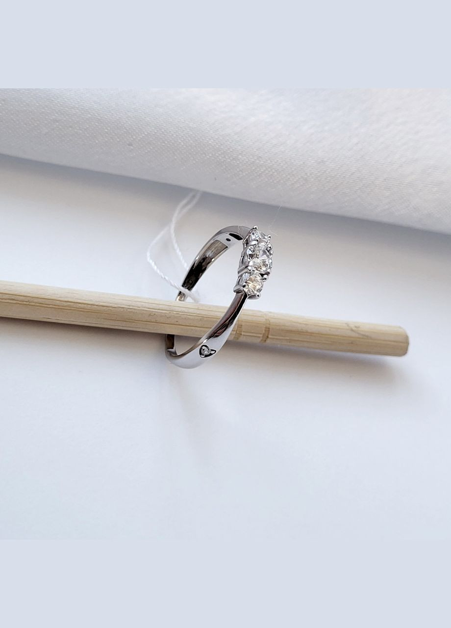 Серебряное кольцо с Белыми камнями размер серебро 925 пробы Родированное 1181к 1.35г No Brand (306741546)