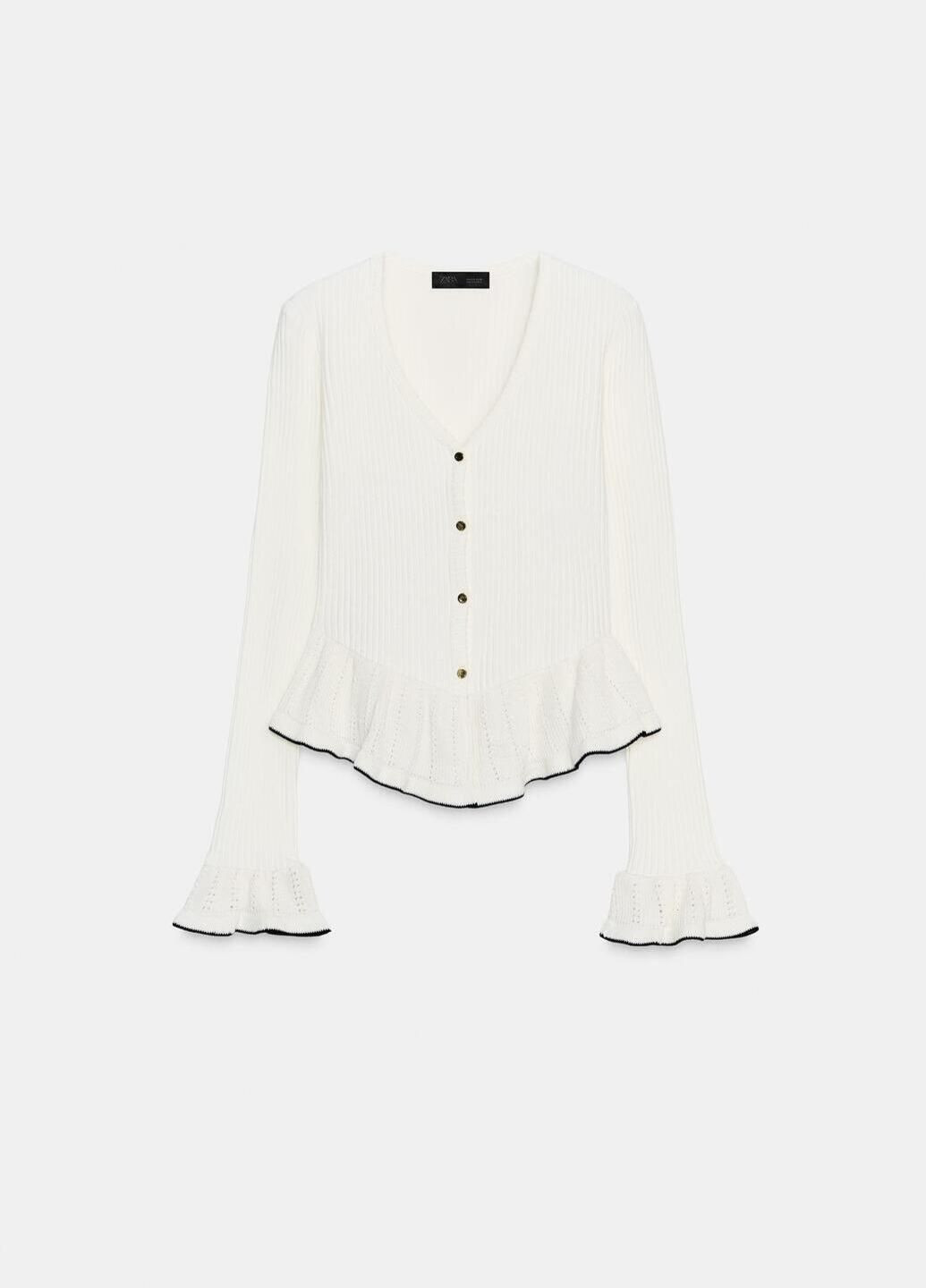 Молочный демисезонный кардиган Zara