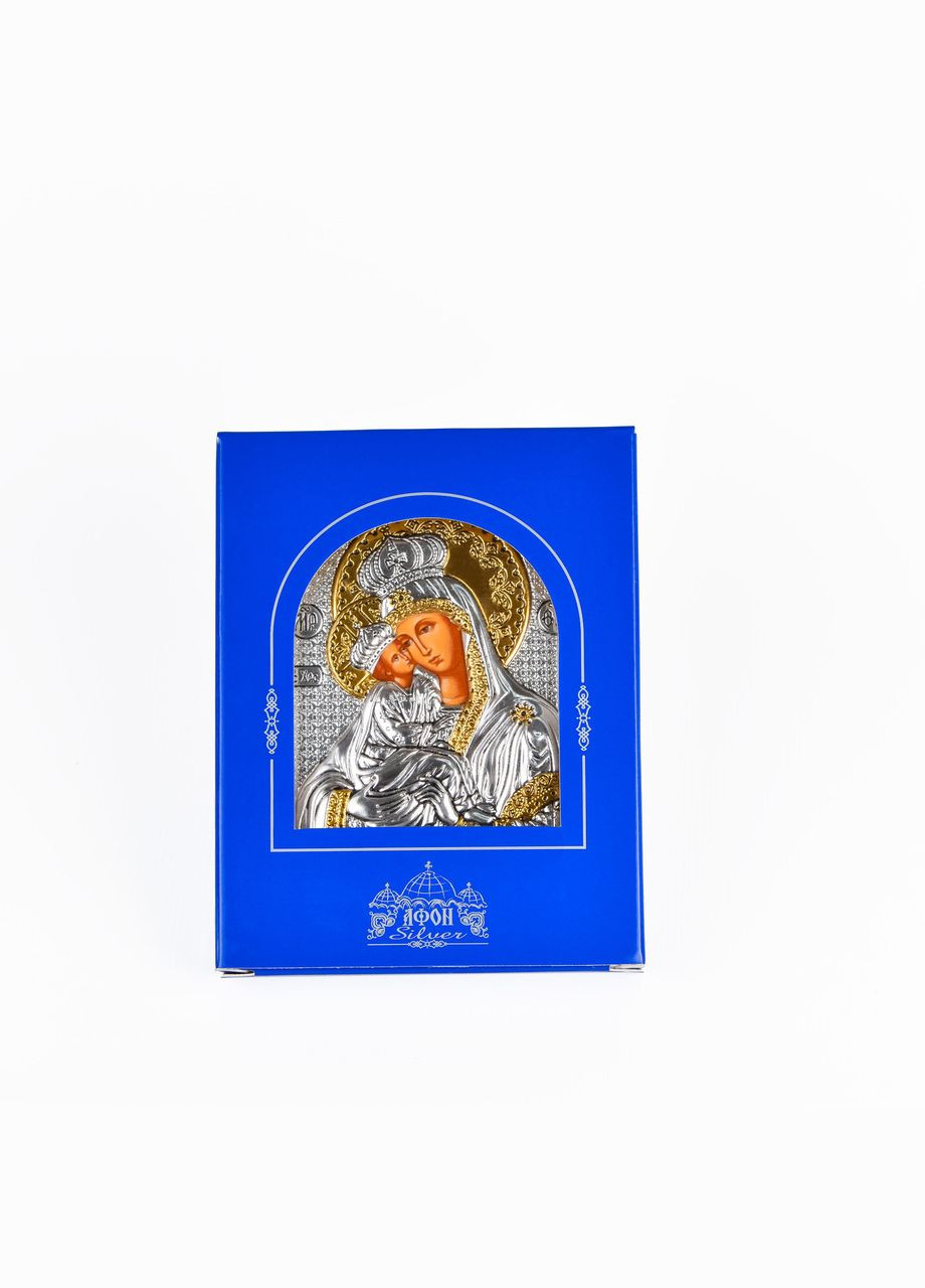 Почаевская Икона Божией Матери 8,5х10,5см арочной формы на пластиковом киоте Silver Axion (265446035)