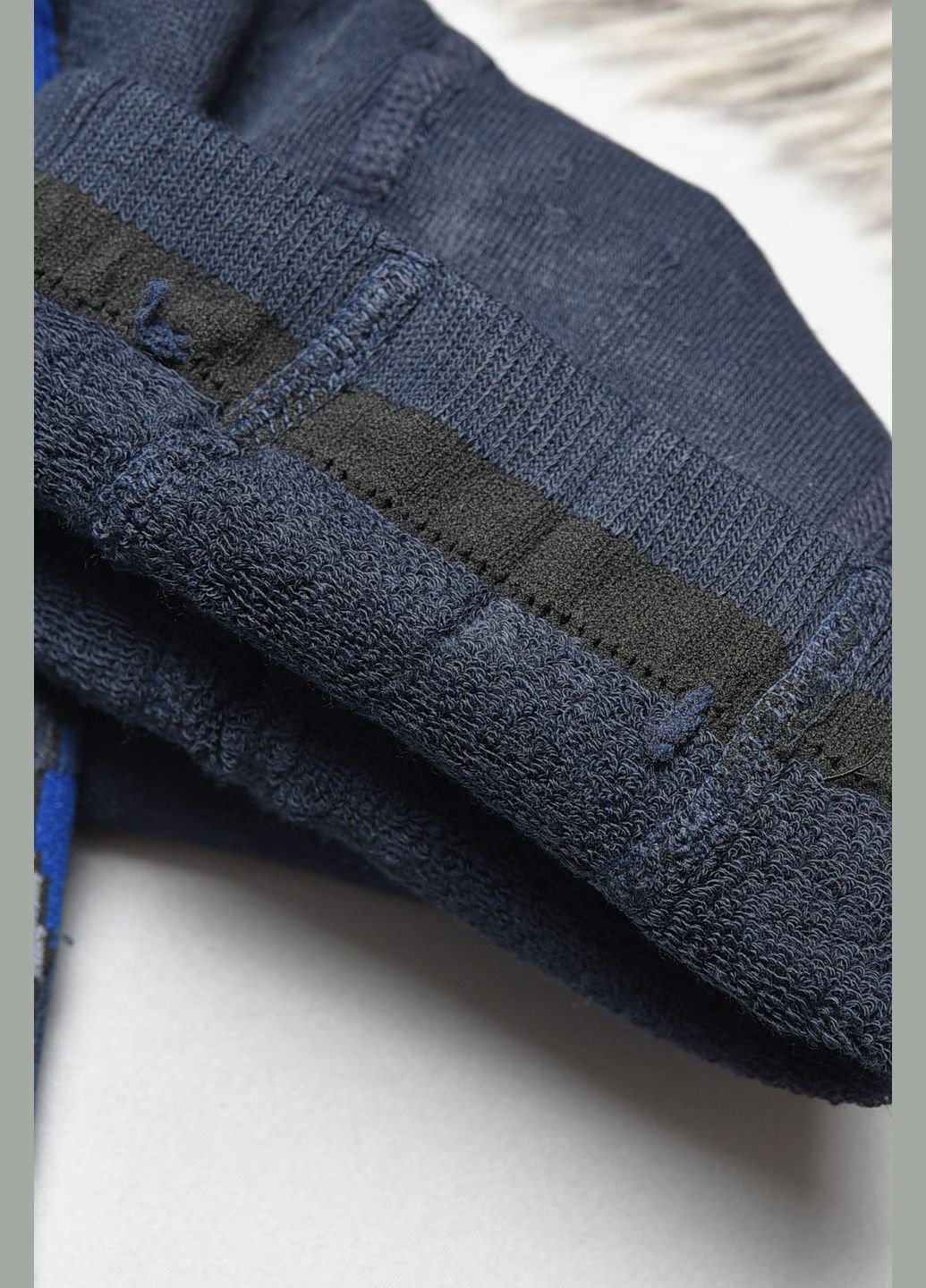 Колготи дитячі махрові для хлопчика темно-синього кольору з малюнком Let's Shop (306426758)