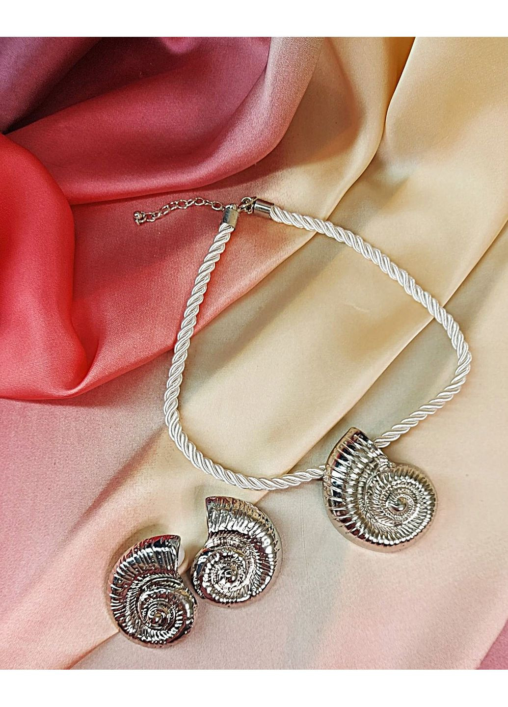 Бижутерия комплект Колье и серьги Равлики No Brand (351385015)