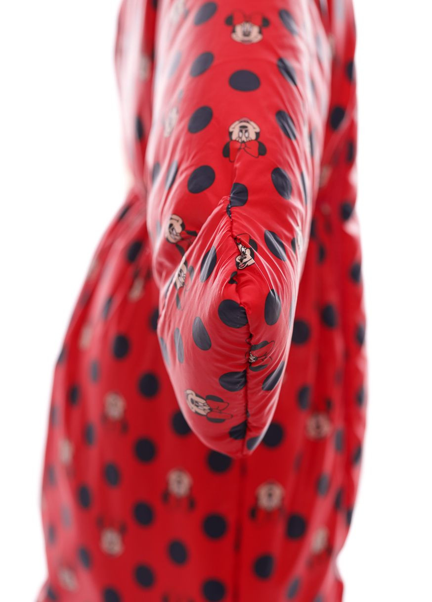 Комбінезон Трансформер на хутрі для дівчинки з принтом Мінні в горох червоний 86 см (50737) BABYKROHA (297198357)