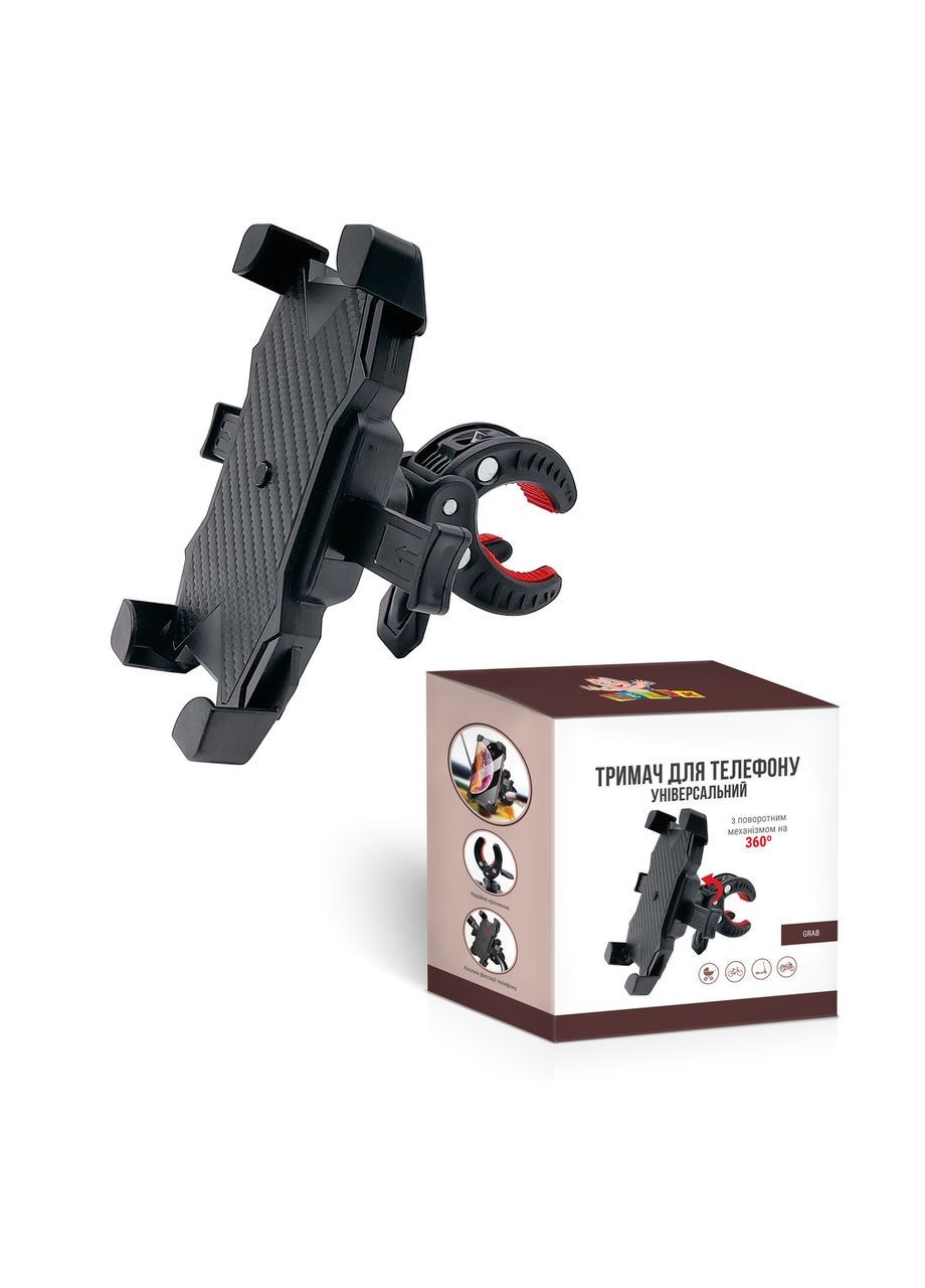 Універсальне кріплення тримач для телефону на коляску самокат велосипед Grab No Brand (300292535)
