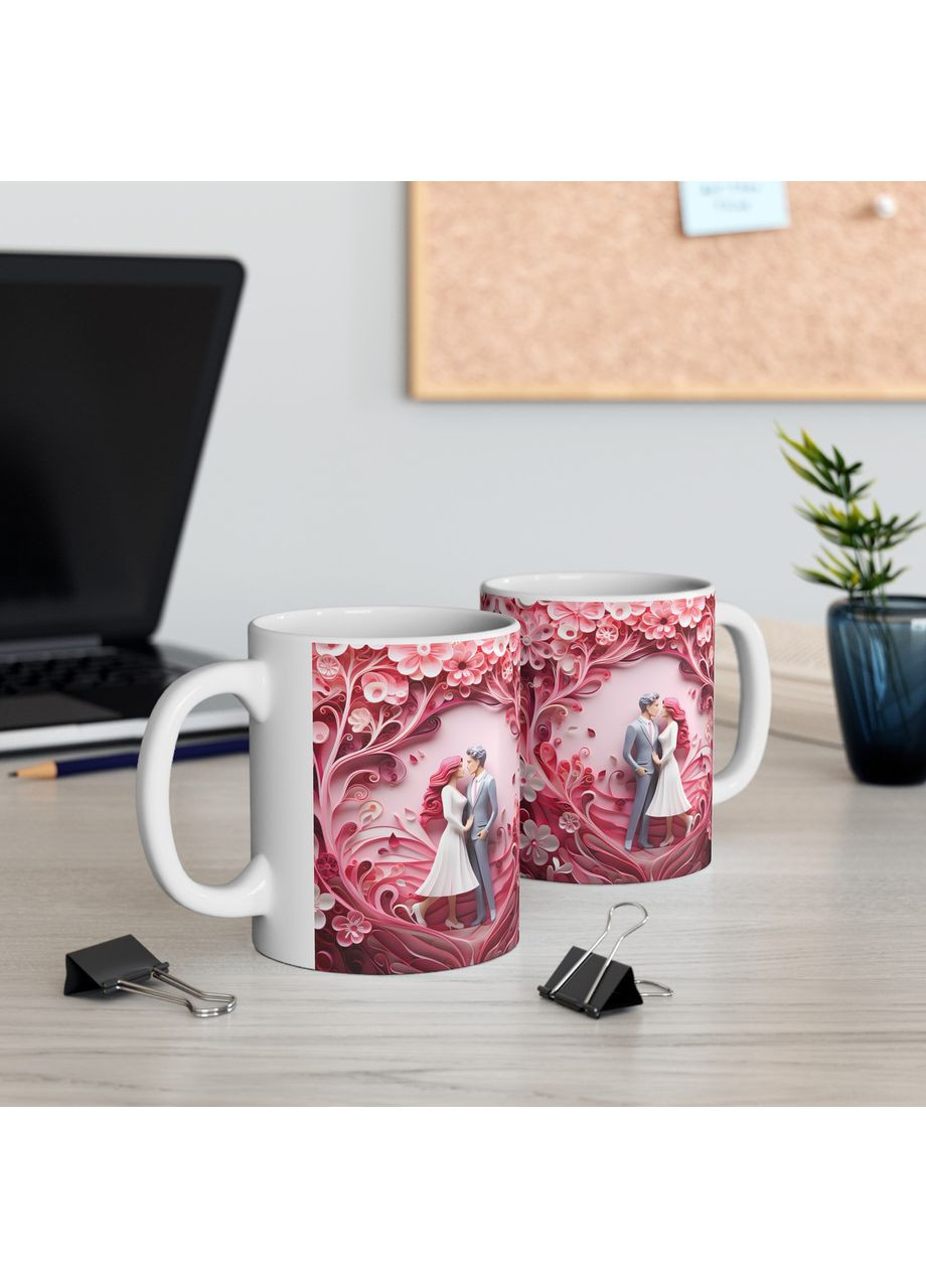 Керамічна чашка з дизайном "Пара закоханих"-1 No Brand (368671684)
