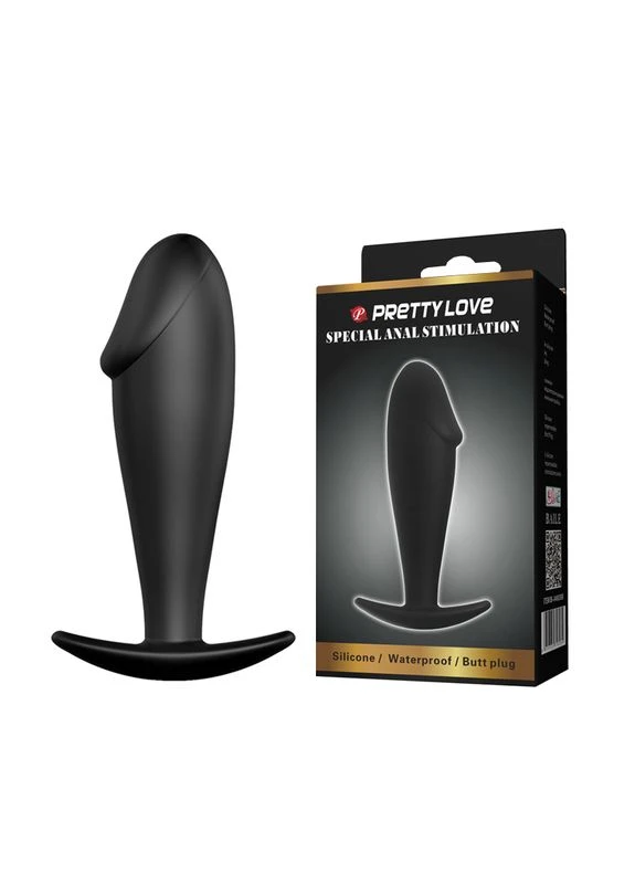Анальна пробка Anal Butt Plug Penis Shaped Чорна LyBaile (282963032)
