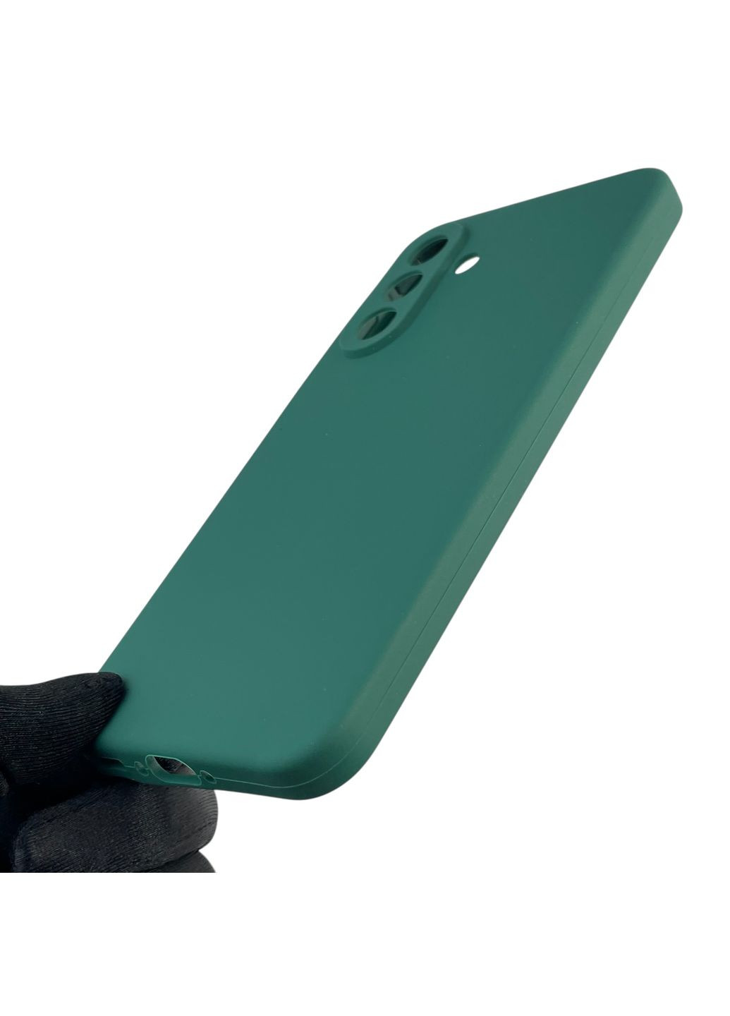 Чохол для Galaxy A56 (SM-A566B) силіконовий з мікрофіброю нековзний на самсунг а56 зелений Samsung (366389229)