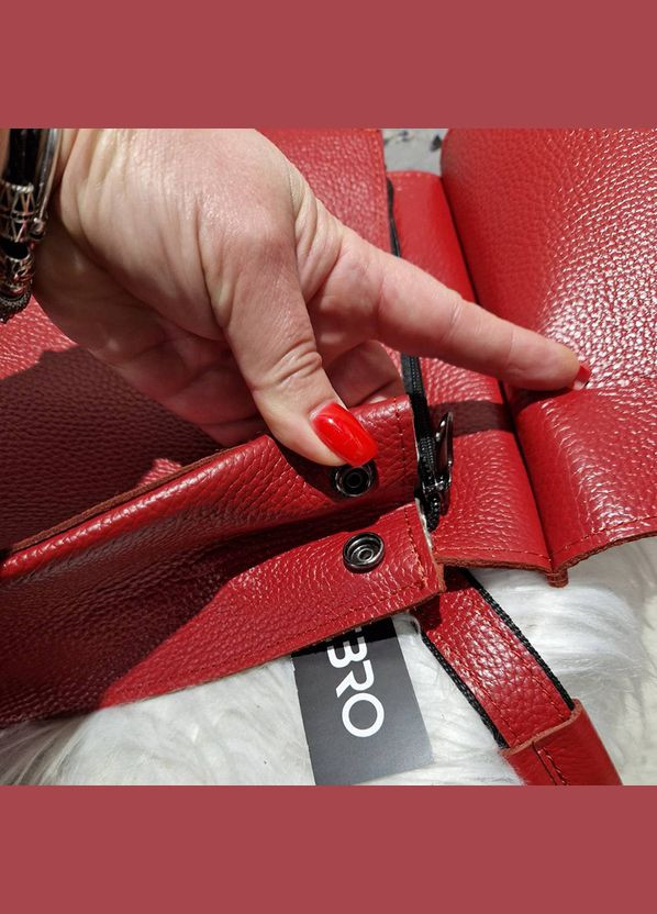 Красная кожаная женская сумка рюкзак трансформер через плечо Serebro (306642377)