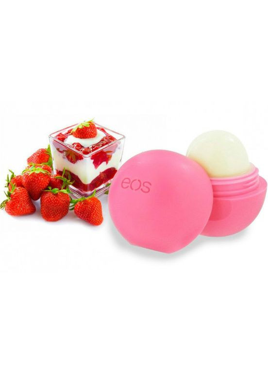 Бальзам для губ Organic Lip Balm Strawberry Sorbet Полуничний сорбет (7 г) EOS (278773627)
