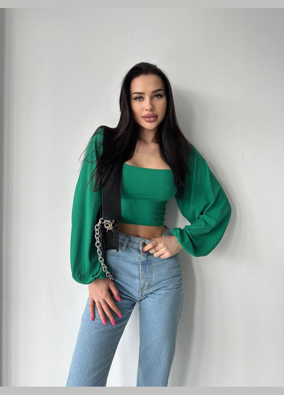 Зелёная женская блузка No Brand