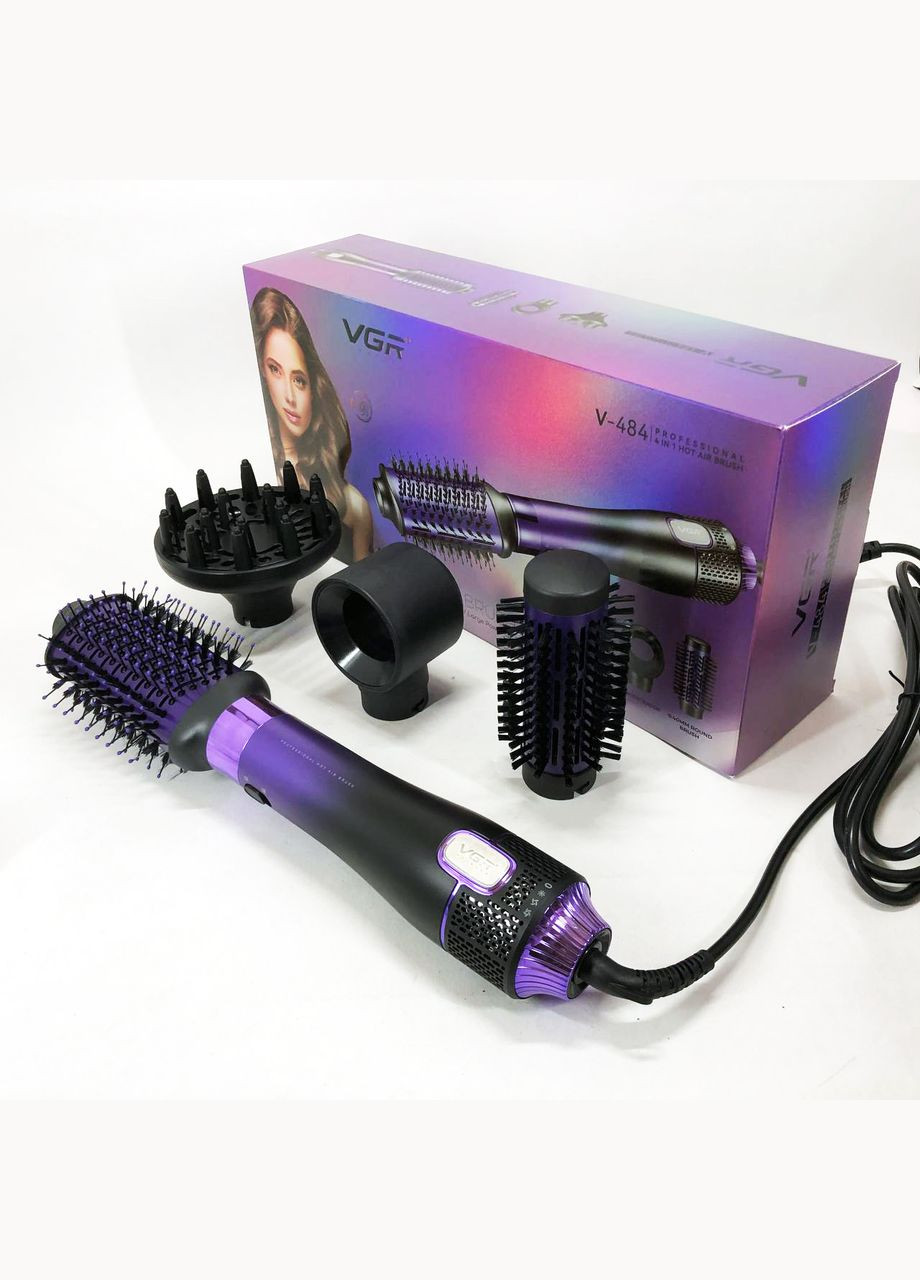 Професійний компактний фен V-484 4 в 1, Фен з іонізацією, Фен для красивого DH-692 укладання волосся VGR (351486383)