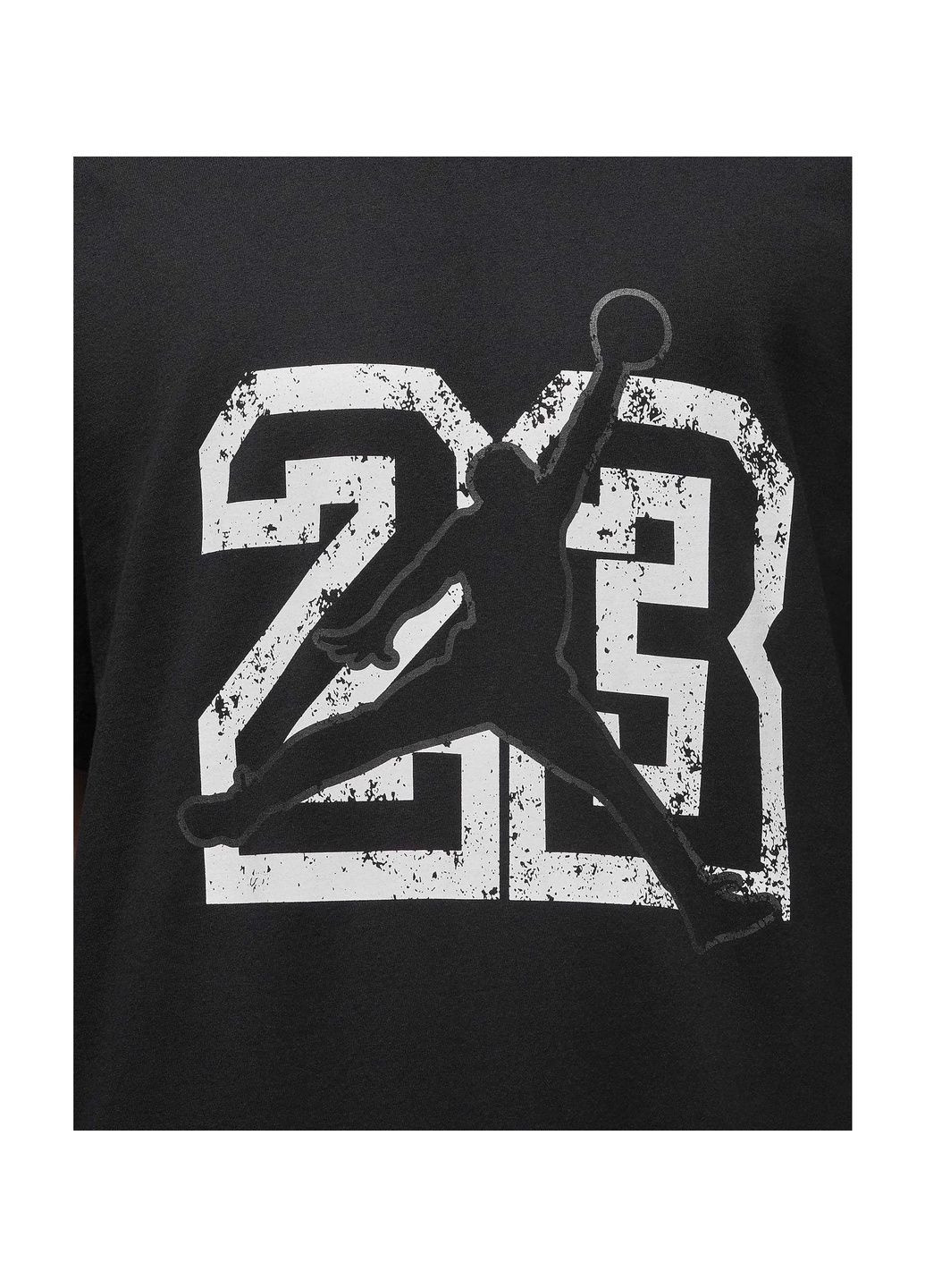 Черная мужская футболка flt ess jm crew black Air Jordan