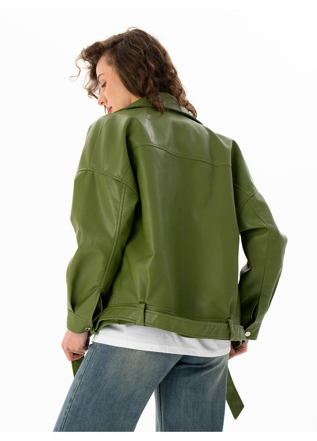 Зеленая демисезонная куртка 21 - 04244 косуха AFTF BASIC