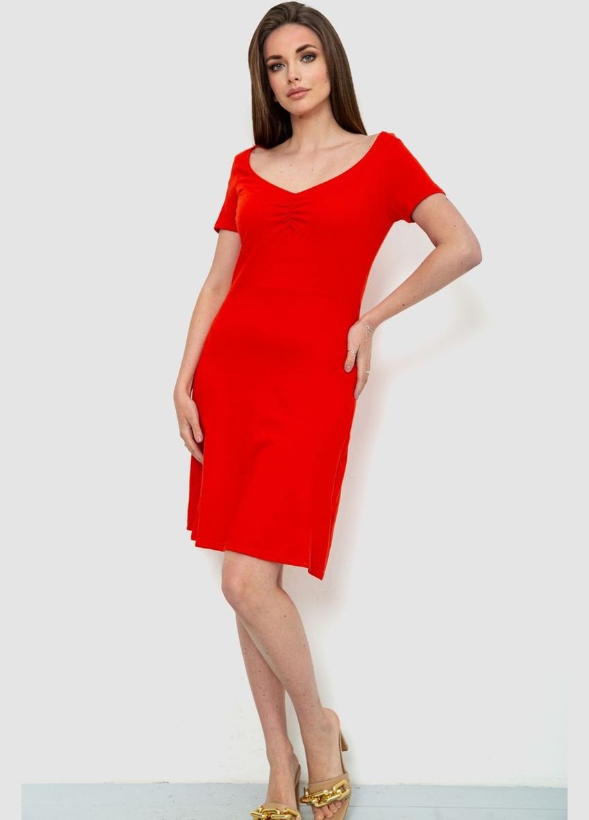 Красное платье базовое однотонное,, 244r265 Ager