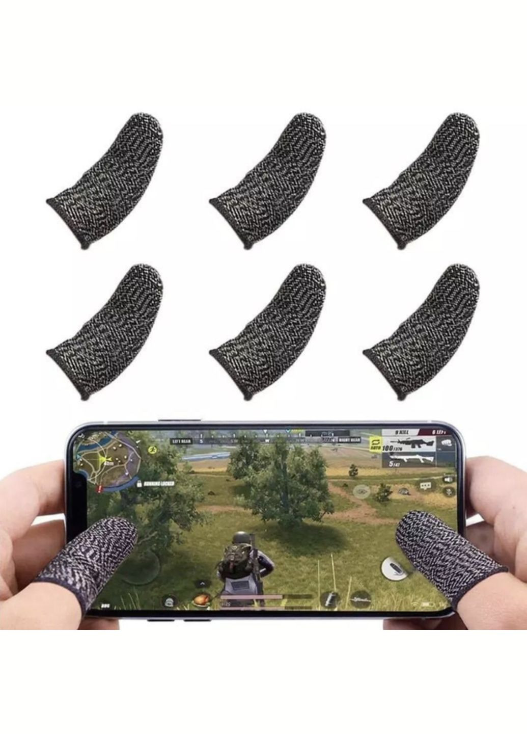 Напальчник для игр для сенсорного экрана (геймпад триггеры курки для смартфона ) 6 шт REO (341534137)