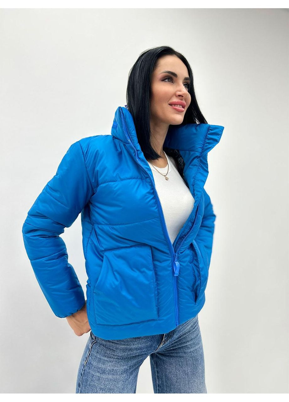 Бирюзовая демисезонная демисезонная куртка с синтепоном Fashion