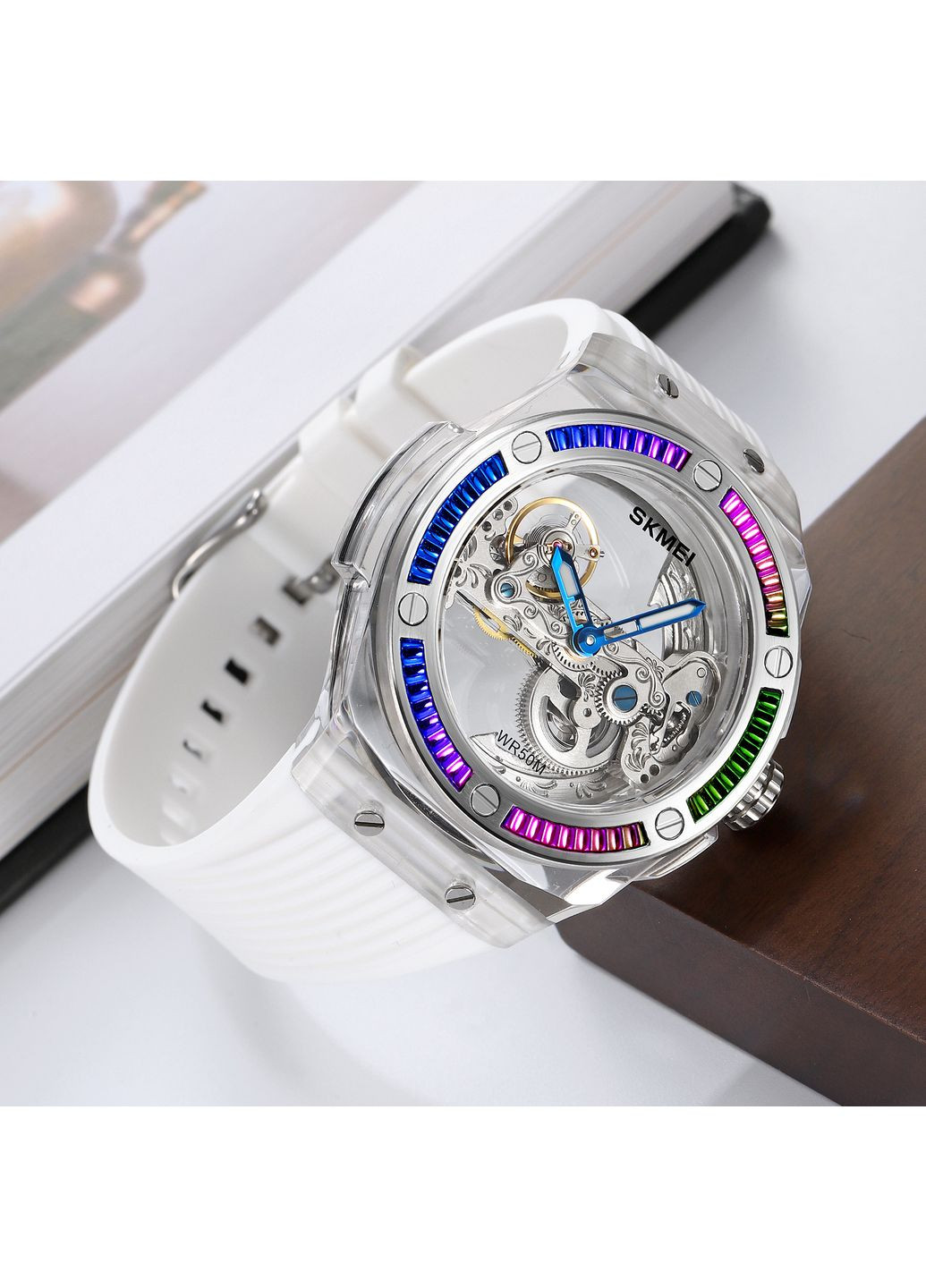 Годинник кварцовий білий унісекс спортивний водонепроникний з люмінесцентним підсвічуванням ProDobro (367265353)