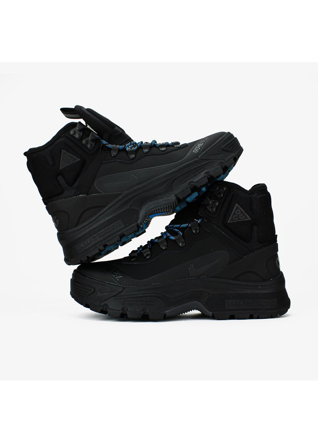 Черные демисезонные кроссовки мужские и женские Nike ACG Air Zoom Gaiadome GTX Black | Найк АЦГ Аір Зум Гайадом