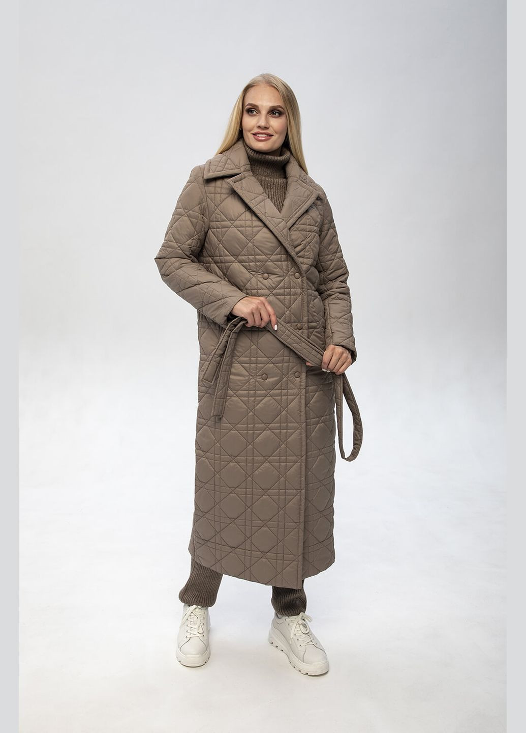 Бежеве демісезонне Пальто Гала Бежевий MioRichi