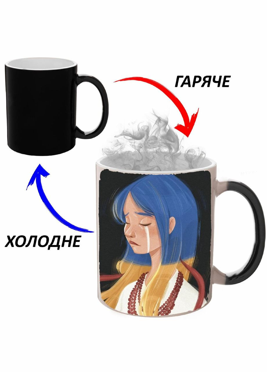 Чашка хамелон (кружка, чашка) Патриотическая #004 Черная 330 мл No Brand (323472085)