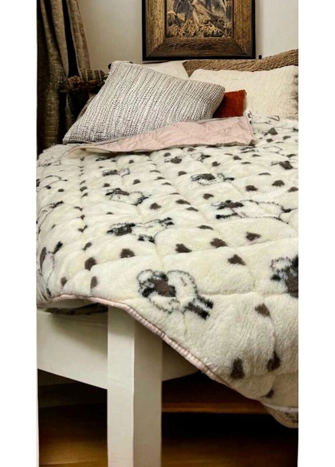 Ковдра відкрита овеча вовна Баранчик Шон (Мікрофібра) Полуторна 145х210 55238 Moda (328391337)