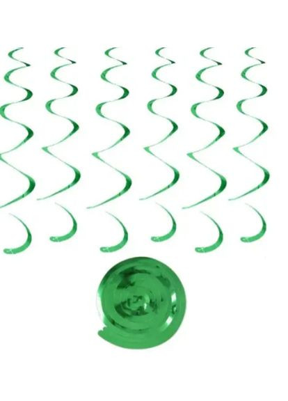 гірлянда 6 стрічок 70 см зелений Jannet Дощик (316680224)