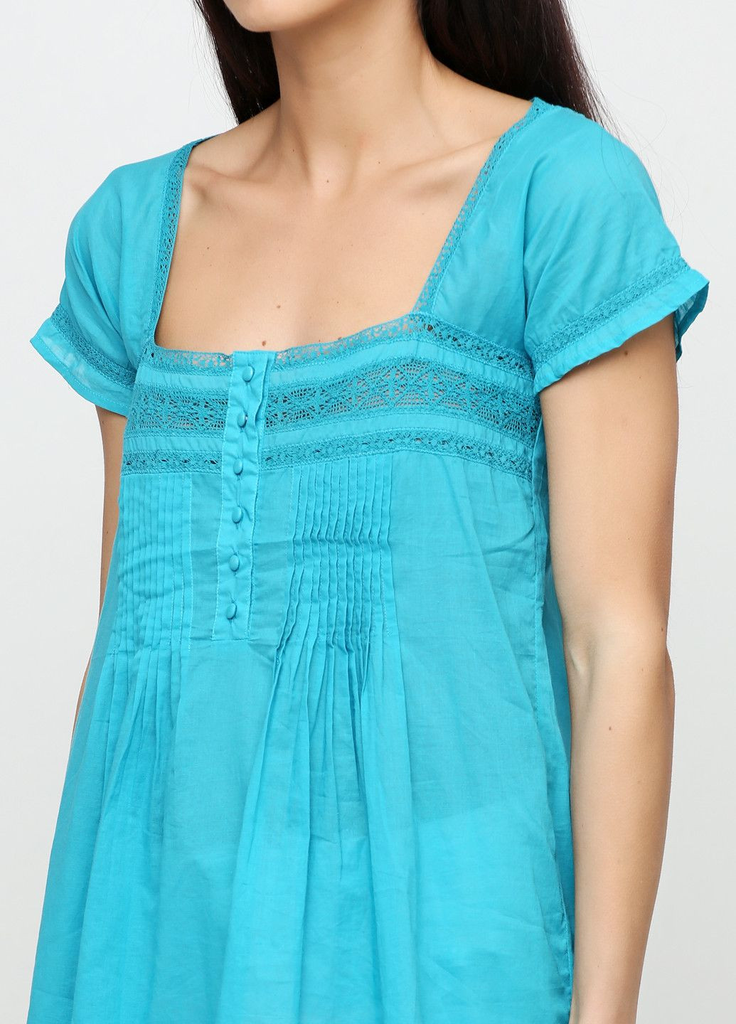 Бирюзовая блуза бирюзовый Axel