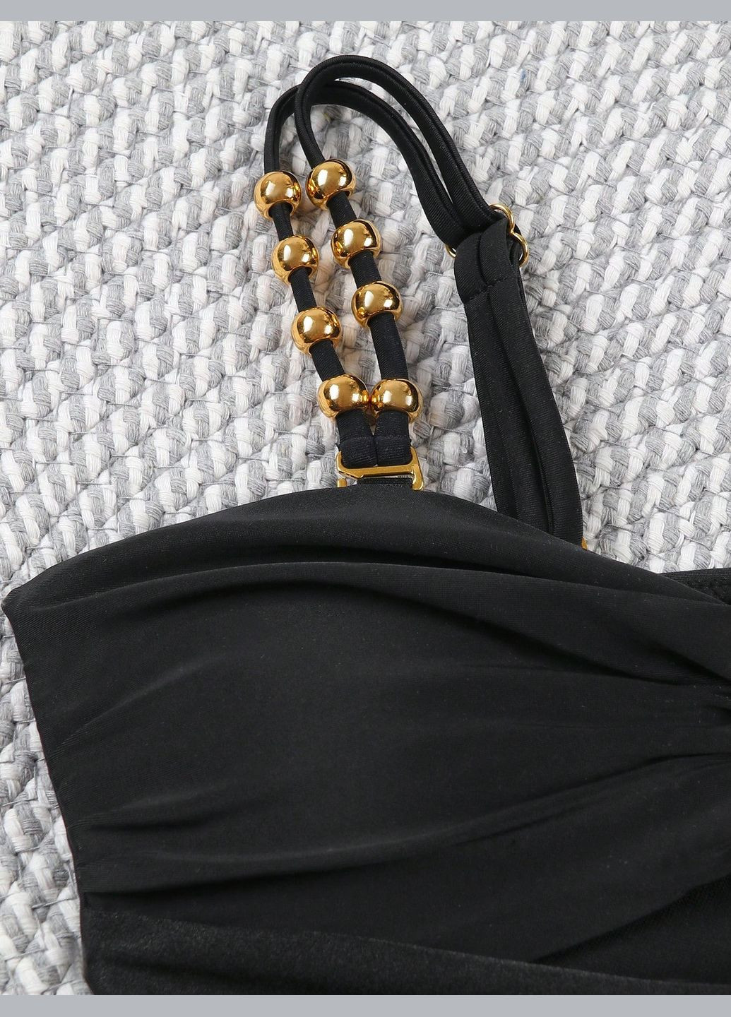 Чорний літній купальник суцільний суцільний SHEIN