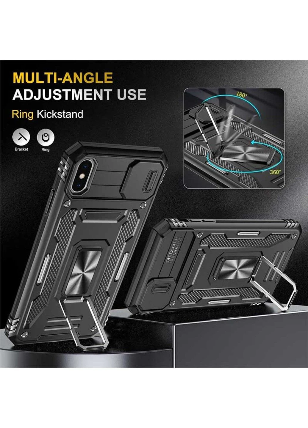 Ударопрочный чехол Camshield Army Ring для Apple iPhone XS Max (6.5") Epik (390443456)